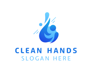 Sanitizers - Blue Sanitary Water logo design