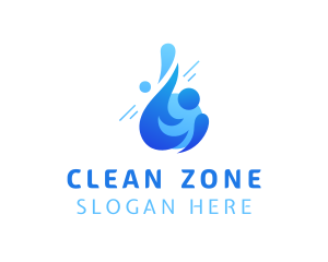 Sanitary - Blue Sanitary Water logo design