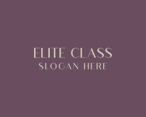 First Class - Gold Classy Wordmark logo design