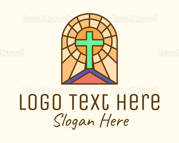 Sacred Church Stained Glass Logo