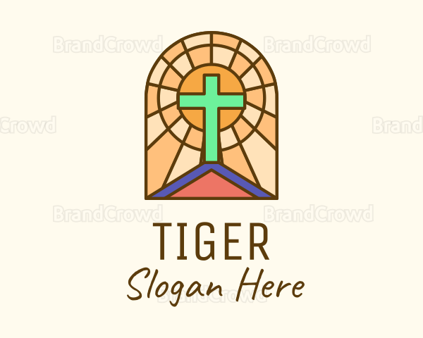 Sacred Church Stained Glass Logo