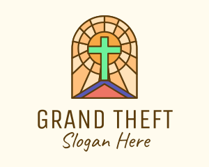 Sacred Church Stained Glass Logo