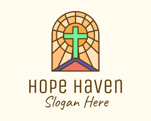 Stained Glass - Sacred Church Stained Glass logo design