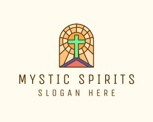 Sacred Church Stained Glass logo design