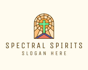 Sacred Church Stained Glass logo design