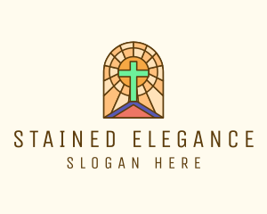 Sacred Church Stained Glass logo design