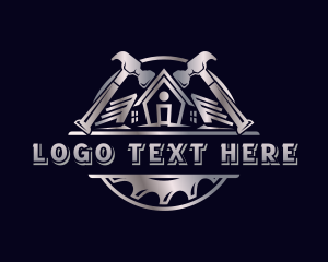Repairman - Hammer Roofing Renovation logo design