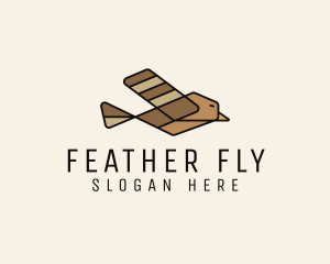 Flying Sparrow Bird logo design