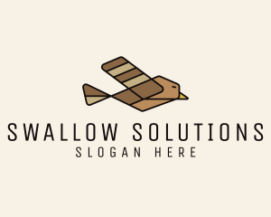Swallow - Flying Sparrow Bird logo design