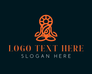 Relax - Yoga Meditation Lifestyle logo design