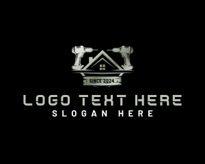 House - Drill House Construction logo design