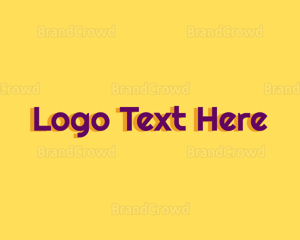 Modern Purple Text Logo