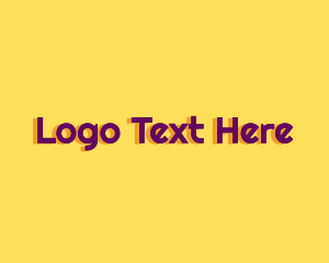 Text - Modern Purple Text logo design