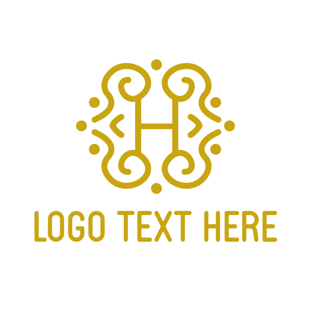 Yellow Artistic Letter H Logo | BrandCrowd Logo Maker