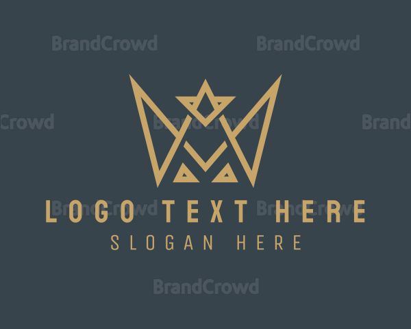 Modern Royal Bird Crown Logo