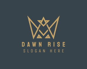 Modern Royal Bird Crown logo design