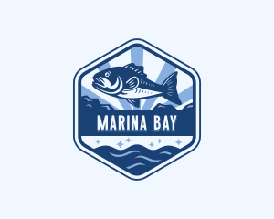 Fish Ocean Fishing logo design