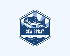 Fish Ocean Fishing logo design