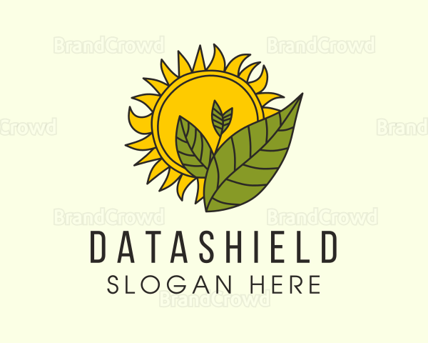 Sun Gardening Plant Logo
