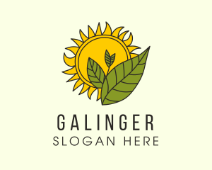 Bio - Sun Gardening Plant logo design