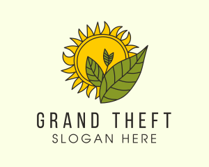 Garden - Sun Gardening Plant logo design