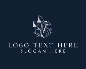 Boutique - Mushroom Organic Natural Plant logo design