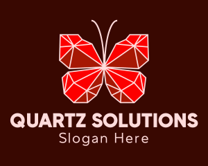 Quartz - Ruby Butterfly Accessory logo design