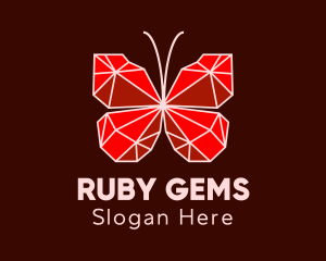 Ruby Butterfly Accessory logo design