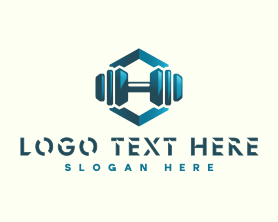 Dumbbell Hexagon Letter H