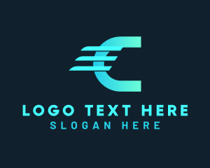 Initial - Digital Network Letter C logo design
