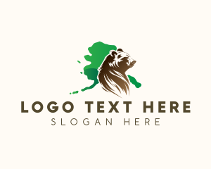 Map - Alaska Brown Bear logo design