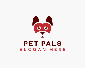 Pet Dog Heart logo design