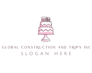 Floral Cake Baking Logo