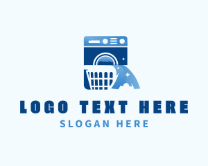 Dry Cleaner - Laundromat Clothes Washing logo design