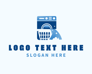 Laundromat Clothes Washing Logo