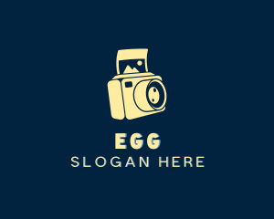 Vlogger - Polaroid Camera Photography logo design