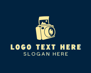 Blogger - Polaroid Camera Photography logo design