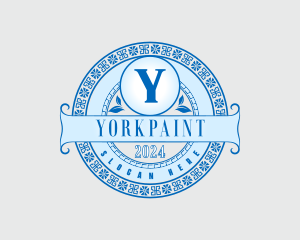 Greek Upsilon Letter Y logo design