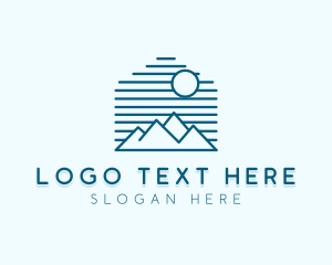 Travel Agency - Nature Mountain Range logo design