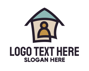 Town - Human House Realtor logo design
