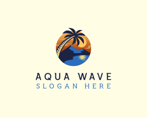 Seascape - Tropical Beach Island logo design