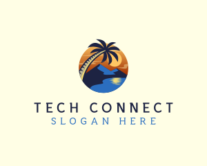 Environment - Tropical Beach Island logo design