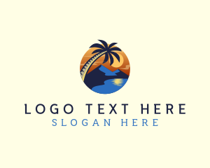 Lake - Tropical Beach Island logo design