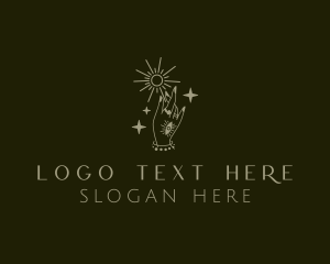 Fortune Teller - Fortune Teller Mystic Hand logo design