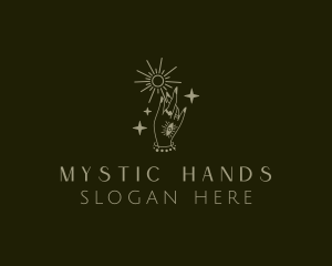 Fortune Teller Mystic Hand logo design