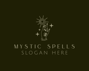 Fortune Teller Mystic Hand logo design