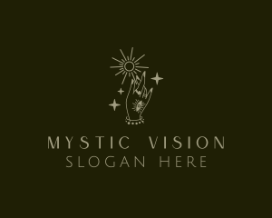 Fortune Teller Mystic Hand logo design