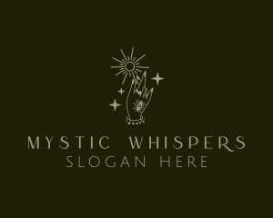 Fortune Teller Mystic Hand logo design