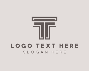 Industrial - Construction Architect Letter T logo design