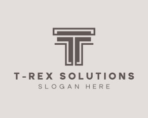 Construction Architect Letter T logo design